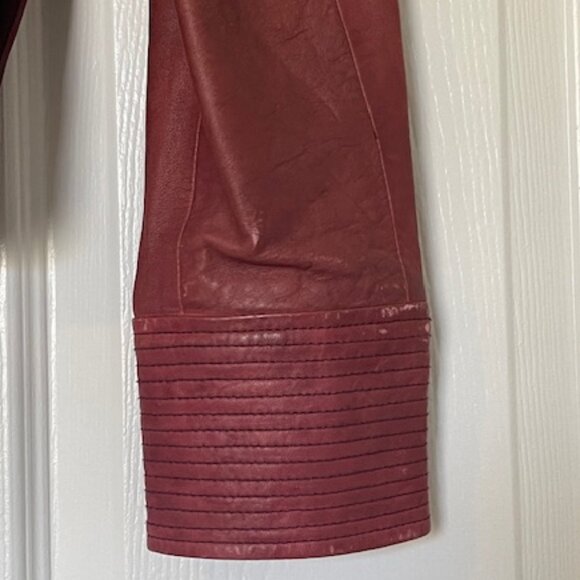 Lucky Brand Red Lamb Leather Jacket – Women’s S - Picture 5 of 8